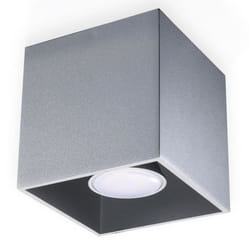 Plafonnier QUAD Spot Moderne Loft Design pr Chambre Salon Escalier Couloir - Gris