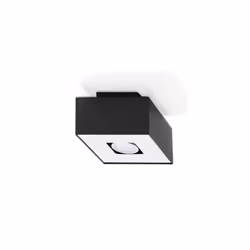Plafonnier LED Spot Moderne Loft BOHO Design - SOLLUX - MONO 1 - Noir - GU10 - 40W