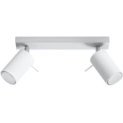 Plafonnier à 2 spots ring 2 GU10 blanc Sollux SL.0088