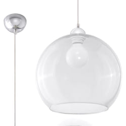 Sollux - Suspension Ball acier, verre 1xE27