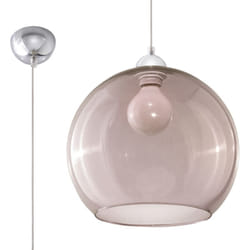 Suspension Ball acier, verre 1xE27 Sollux