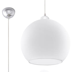 Sollux - Suspension Ball acier, verre 1xE27