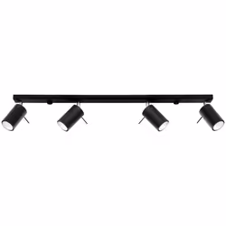 Plafonnier LED Ring 4L pour Chambre Salon Escalier - Noir