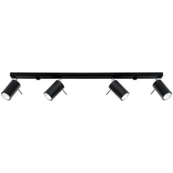 Plafonnier LED Ring 4L pour Chambre Salon Escalier - Noir