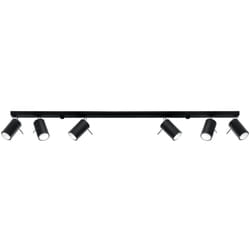 Sollux - Plafonnier à 6 spots ring 6L GU10 noir SL.0334