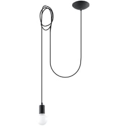 Sollux - Suspension Edison tissu, acier 1xE27