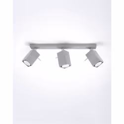 Type de lampe : plafonnier Couleur : gris Matériau : acier Dimensions de l'abat-jour : 6/10 cm Dimensions du plafonnier : 45/ ...