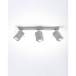 Sollux - Plafonnier à 3 spots merida 3 GU10 gris SL.0457