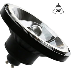 Spectrum - Spot led AR111 douille GU10 10W Blanc Chaud, 3000K, Noir