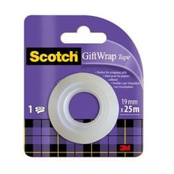 Scotch Ruban spécial cadeau satiné, recharge, 1 rouleau, 19 mm x 25 m