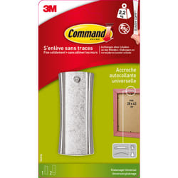 Command - Accroche-cadre adhésif Tête de clou argent 2.2 kg