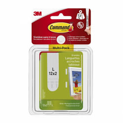 Lot de 24 languettes adhésives Tableaux blanc - Command