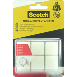 Scotch - 24 Pastilles agrippantes adhésives transparent intérieur L.2.2 x l.22 mm
