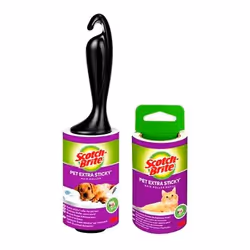 3M Recharge pour brosse extra collante Scotch-Brite pour poils d'animaux, Roller, Noir