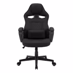 SENSE7 Knight, Siège de jeu sur PC, 120 kg, Chaise avec assise rembourrée, Dossier rembourré, Noir, Noir