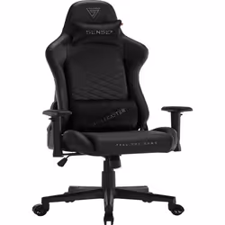 SENSE7 Spellcaster Senshi, Siège de jeu universel, 150 kg, Chaise avec assise rembourrée, Dossier rembourré, Noir, Noir