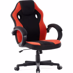 Chaise de Jeu - SENSE7 - Prism - Ergonomique - Fonction de Bascule - Noir-Rouge