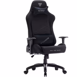Chaise de Jeu - SENSE7 - Spellcaster Senshi Edition XL - Ergonomique - Coussins Ajustables - Noir