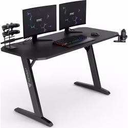 Bureau Gaming - SENSE7 - Nomad Basic - 140x60 cm - Fibre de Carbone - Accessoires Pratiques