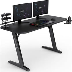 Bureau Gaming - SENSE7 - Nomad Basic - 140x60 cm - Fibre de Carbone - Accessoires Pratiques