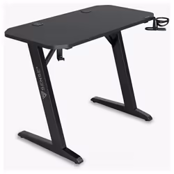 Bureau Gaming - SENSE7 - Nomad Basic - 120x60 cm - Support Casque - Porte-gobelet - Ergonomique