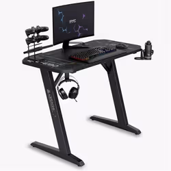 Bureau Gaming - SENSE7 - Nomad Cybernetic - 120x60 cm - Crochet pour casque - Porte-gobelet