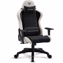 Chaise Gaming - SENSE7 - Spellcaster FUKU - Cuir Éco & Alcantara - Inclinaison 160° - Accoudoirs 1D
