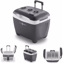 PEME Glaciere Auto - Glaciere Moto thermoélectrique - 50 l - Vital 50 - avec roues et contrôle de la température - Gris