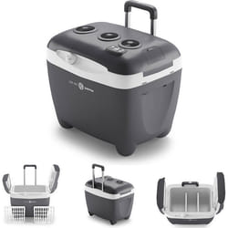 PEME Glaciere Auto - Glaciere Moto thermoélectrique - 50 l - Vital 50 - avec roues et contrôle de la température - Gris