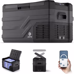 PEME Glaciere Auto - Glaciere Moto compresseur - 268 l - Quest 30 - Glaciere Moto contrôle du smartphone - Noir