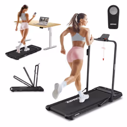 Zipro Newlite Tapis de Course / Marche 2en1 Max 10 km/h Pliable 2 écrans LED + Télécommande + Bluetooth Idéal sous un Bureau ...