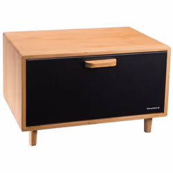 Boîte à pain - KLAUSBERG - KB-7399 - Bambou - Acier - Noir - 38x26x23 cm