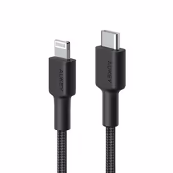 AUKEY CB-CL03, 2 m, Lightning, USB C, Mâle, Mâle, Noir