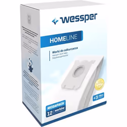 Sacs Aspirateur - WESSPER - Compatible AEG Electrolux E201S - 12 pièces - Filtration M - Microfibre
