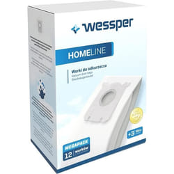 Sacs Aspirateur - WESSPER - Compatible AEG Electrolux E201S - 12 pièces - Filtration M - Microfibre