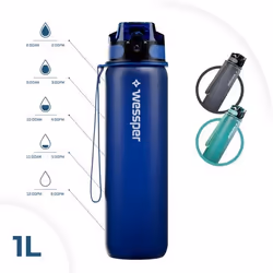 Bouteille de sport Wessper ActiveMax Triline - 1000ml - Bleu