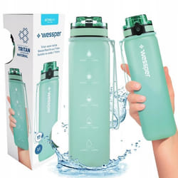 Bouteille de sport - WESSPER - Gourde ActiveMax Triline - Tritan résistant - 1000ml - Menthe