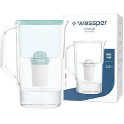 Wessper D1 SOLID carafe filtrante à eau 2.8 L Compatible avec Brita Maxtra Contient une carafe filtrante + un filtre à eau