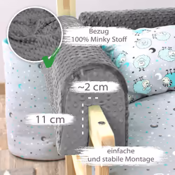 Totsy Baby OCH204_SZARY_90 protection de lit d'enfant