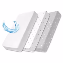 Ensemble drap housse poussette - 2 x housse + protège matelas imperméable housse de matelas drap de lit supplémentaire 83 x 5 ...