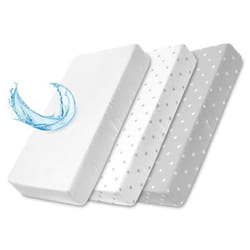 Ensemble drap housse poussette - 2 x housse + protège matelas imperméable housse de matelas drap de lit supplémentaire 83 x 50 cm