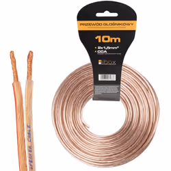 Libox Kabel głośnikowy 2x1,50mm LB0008-10, Aluminium cuivré (CCA), 10 m, Transparent