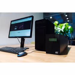 Green Cell UPS01LCD alimentation d'énergie non interruptible Interactivité de ligne 0,6 kVA 360 W 2 sortie(s) CA