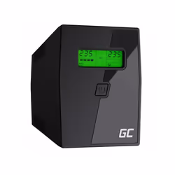 Green Cell UPS02, Interactivité de ligne, 0,8 kVA, 480 W, Sinus, 220 V, 240 V
