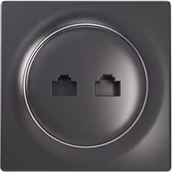 Fibaro FGWEEU-021-8, 2 x RJ-45, 100 Ohm, Noir, 86 mm, 42 mm, 86 mm