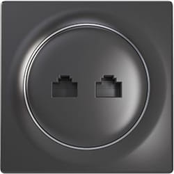 Fibaro FGWEEU-021-8 prise de courant 2 x RJ-45 Noir