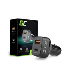 Green Cell CAD33 chargeur d'appareils mobiles Universel Noir Allume-cigare Charge rapide Intérieure
