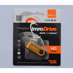 IMRO AXIS/64G USB, 64 Go, USB Type-A, 2.0, Pivotant, Or