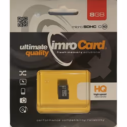 IMRO 10/8G, 8 Go, MicroSDHC, Classe 10, Noir