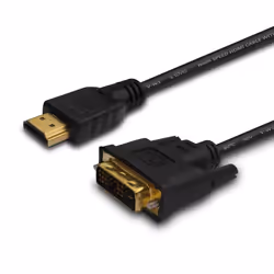 Savio CL-10, 1,5 m, DVI, HDMI Type A (Standard), Mâle, Mâle, Or